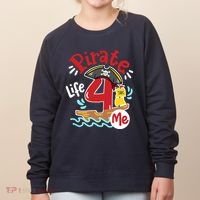 Pirate Life 4 Me 4th Birthday Party Four Years Old Boy Women's Sweatshirt thumb 0