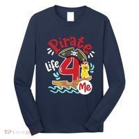 Pirate Life 4 Me 4th Birthday Party Four Years Old Boy Long Sleeve Shirt thumb 0