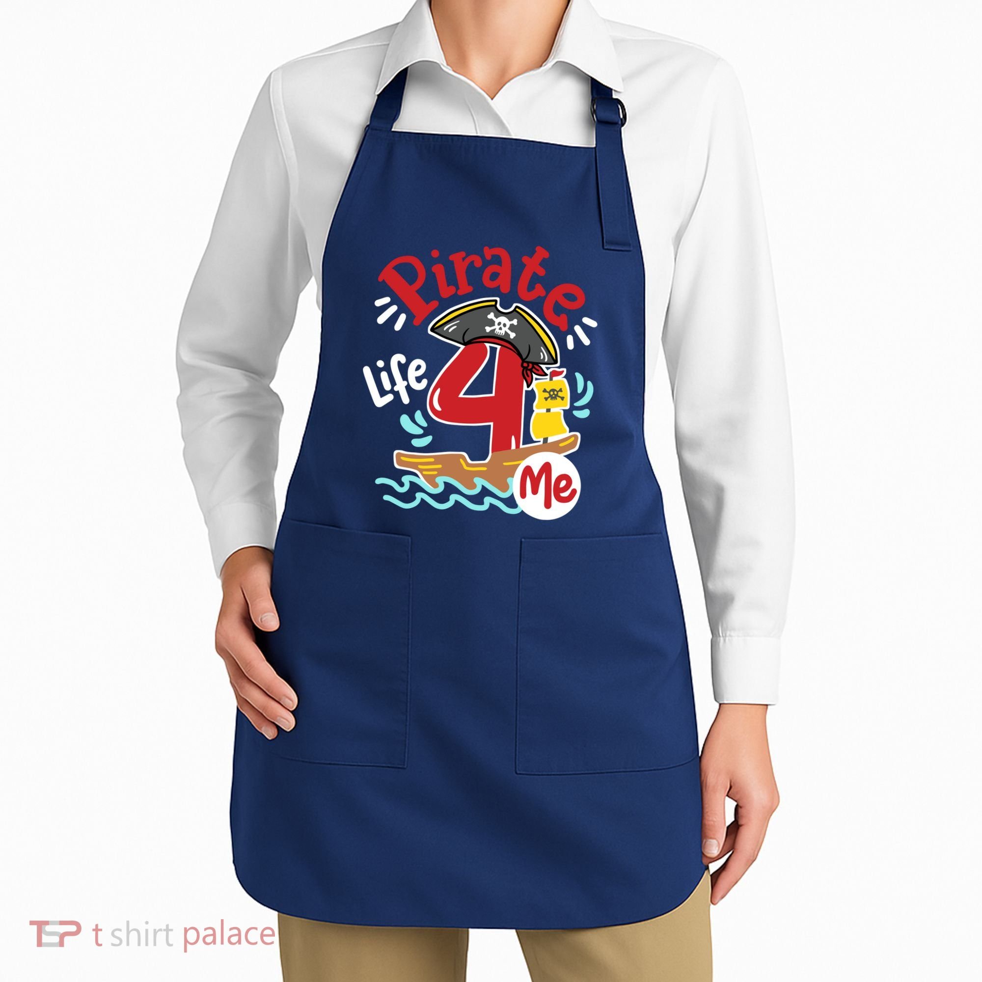 Pirate Life 4 Me 4th Birthday Party Four Years Old Boy Apron