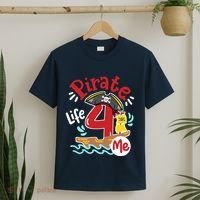 Pirate Life 4 Me 4th Birthday Party Four Years Old Boy T-Shirt thumb 2