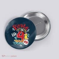 Pirate Life 4 Me 4th Birthday Party Four Years Old Boy Button thumb 0