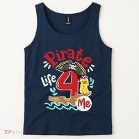 Pirate Life 4 Me 4th Birthday Party Four Years Old Boy Tank Top thumb 2