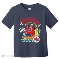 Pirate Life 4 Me 4th Birthday Party Four Years Old Boy Toddler T-Shirt thumb 0