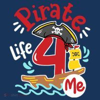Pirate Life 4 Me 4th Birthday Party Four Years Old Boy Visor thumb 3