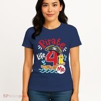 Pirate Life 4 Me 4th Birthday Party Four Years Old Boy Women's T-Shirt thumb 4