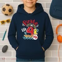 Pirate Life 4 Me 4th Birthday Party Four Years Old Boy Kids Hoodie thumb 2