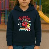 Pirate Life 4 Me 4th Birthday Party Four Years Old Boy Kids Hoodie thumb 3