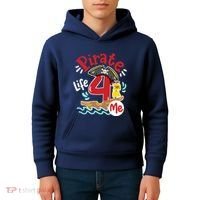 Pirate Life 4 Me 4th Birthday Party Four Years Old Boy Kids Hoodie thumb 4