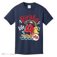 Pirate Life 4 Me 4th Birthday Party Four Years Old Boy Kids T-Shirt thumb 0