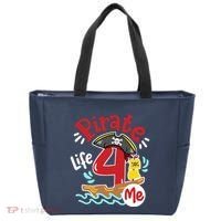 Pirate Life 4 Me 4th Birthday Party Four Years Old Boy Tote Bag thumb 0