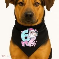 Preppy Lace 67 Santa Peace Six Seven USA-Made Doggie Bandana thumb 1