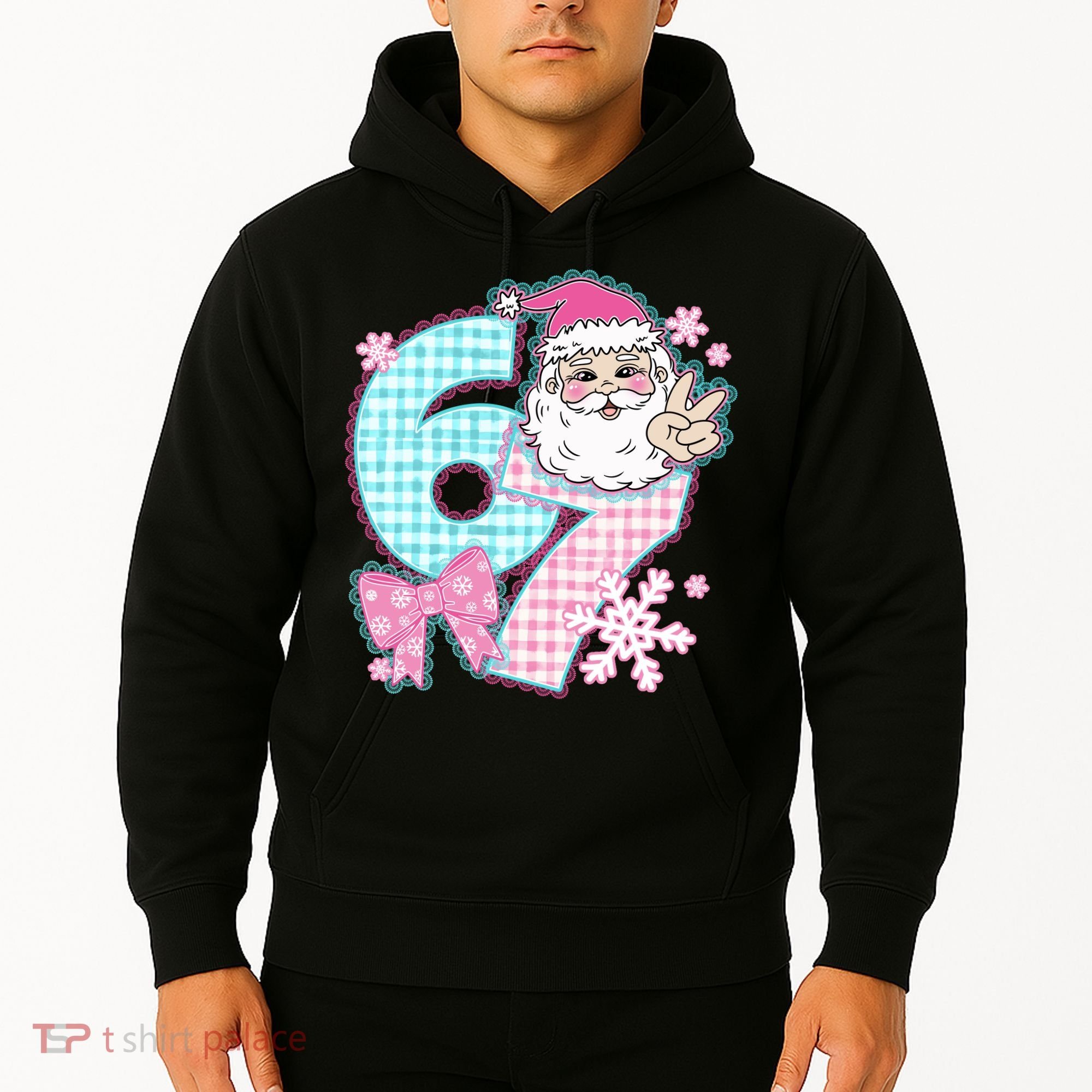 Preppy Lace 67 Santa Peace Six Seven Hoodie