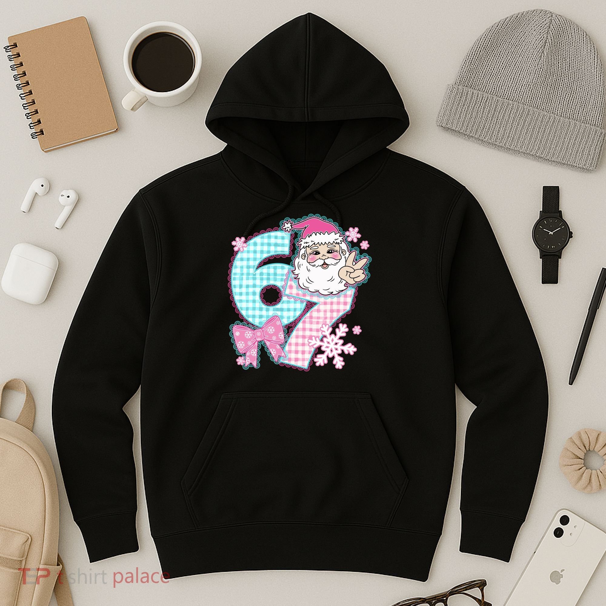 Preppy Lace 67 Santa Peace Six Seven Hoodie