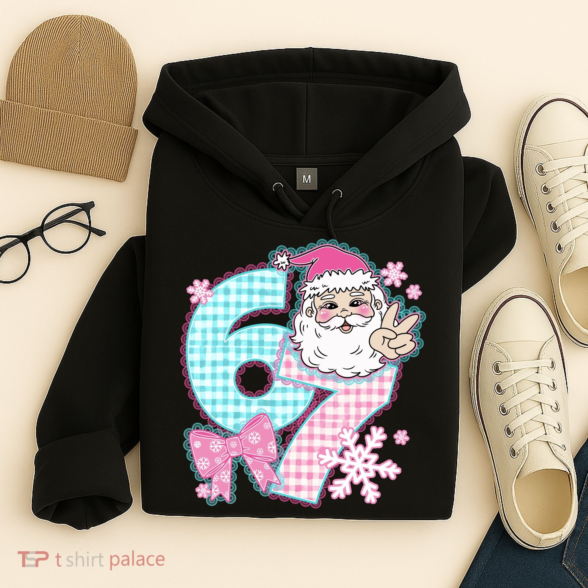 Preppy Lace 67 Santa Peace Six Seven Hoodie