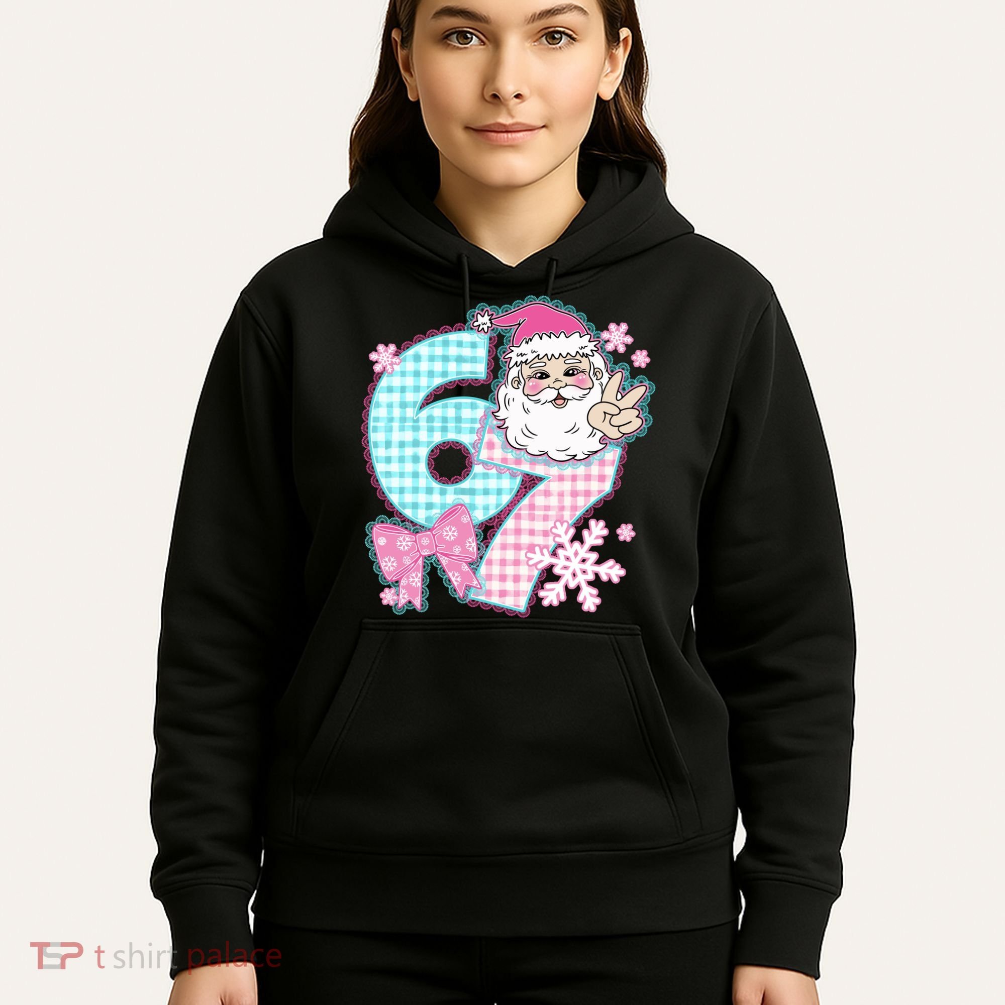 Preppy Lace 67 Santa Peace Six Seven Hoodie