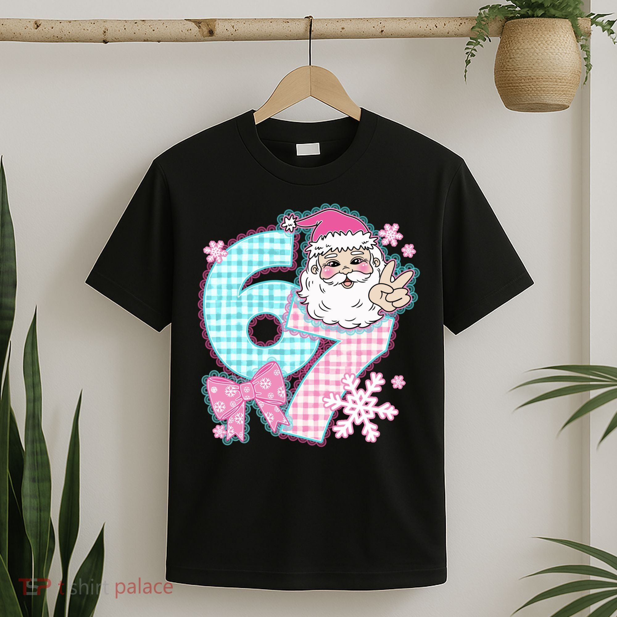 Preppy Lace 67 Santa Peace Six Seven T-Shirt