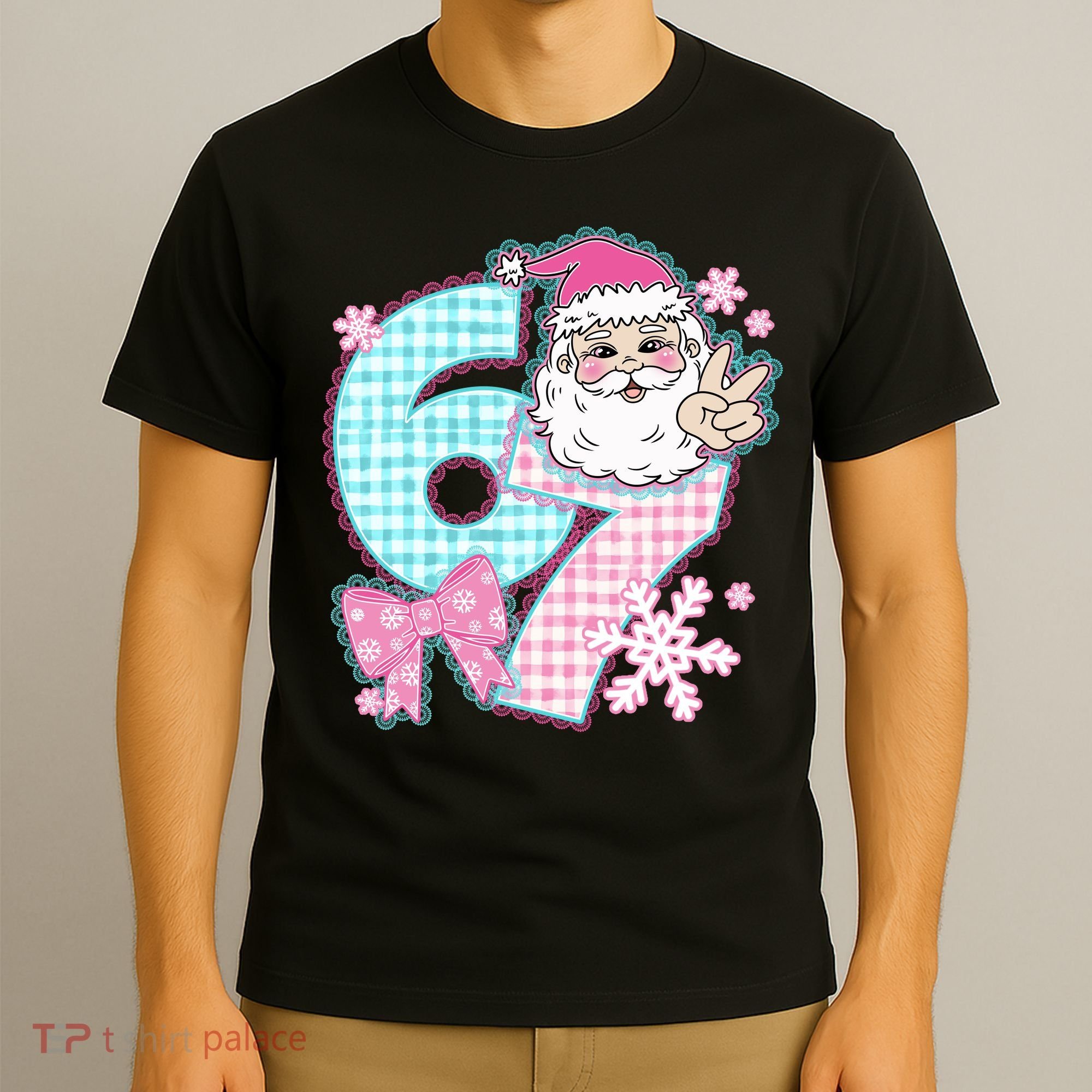 Preppy Lace 67 Santa Peace Six Seven T-Shirt
