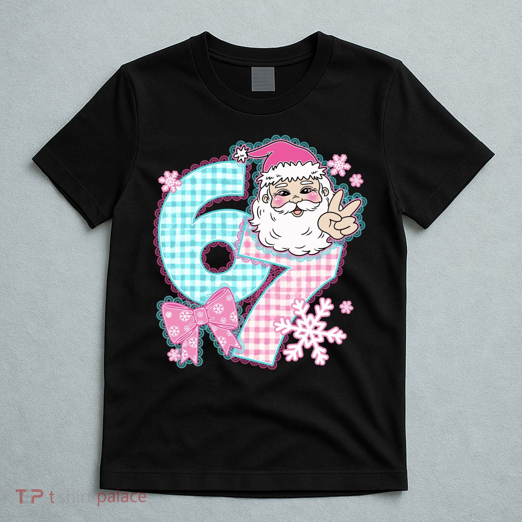Preppy Lace 67 Santa Peace Six Seven T-Shirt