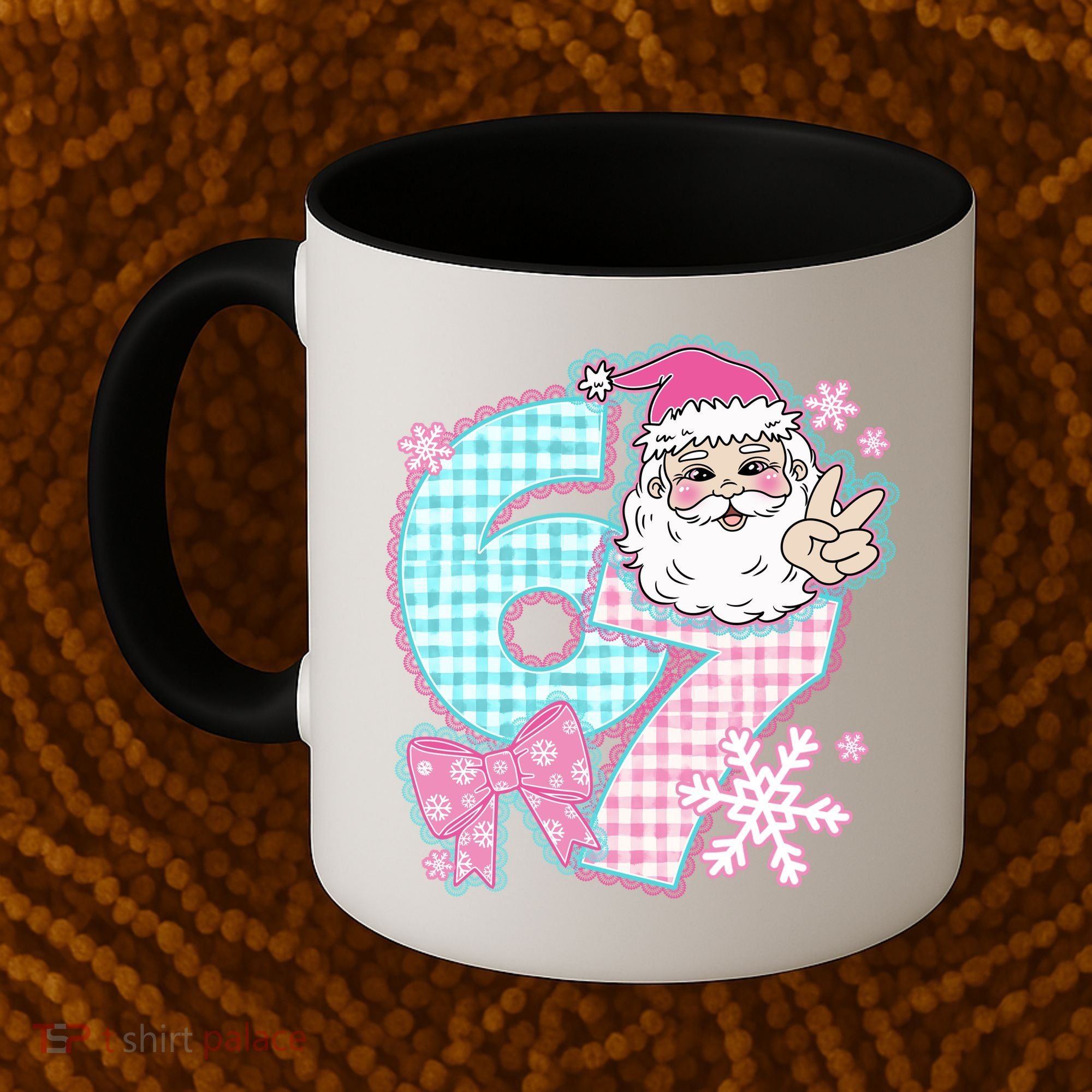 Preppy Lace 67 Santa Peace Six Seven Coffee Mug