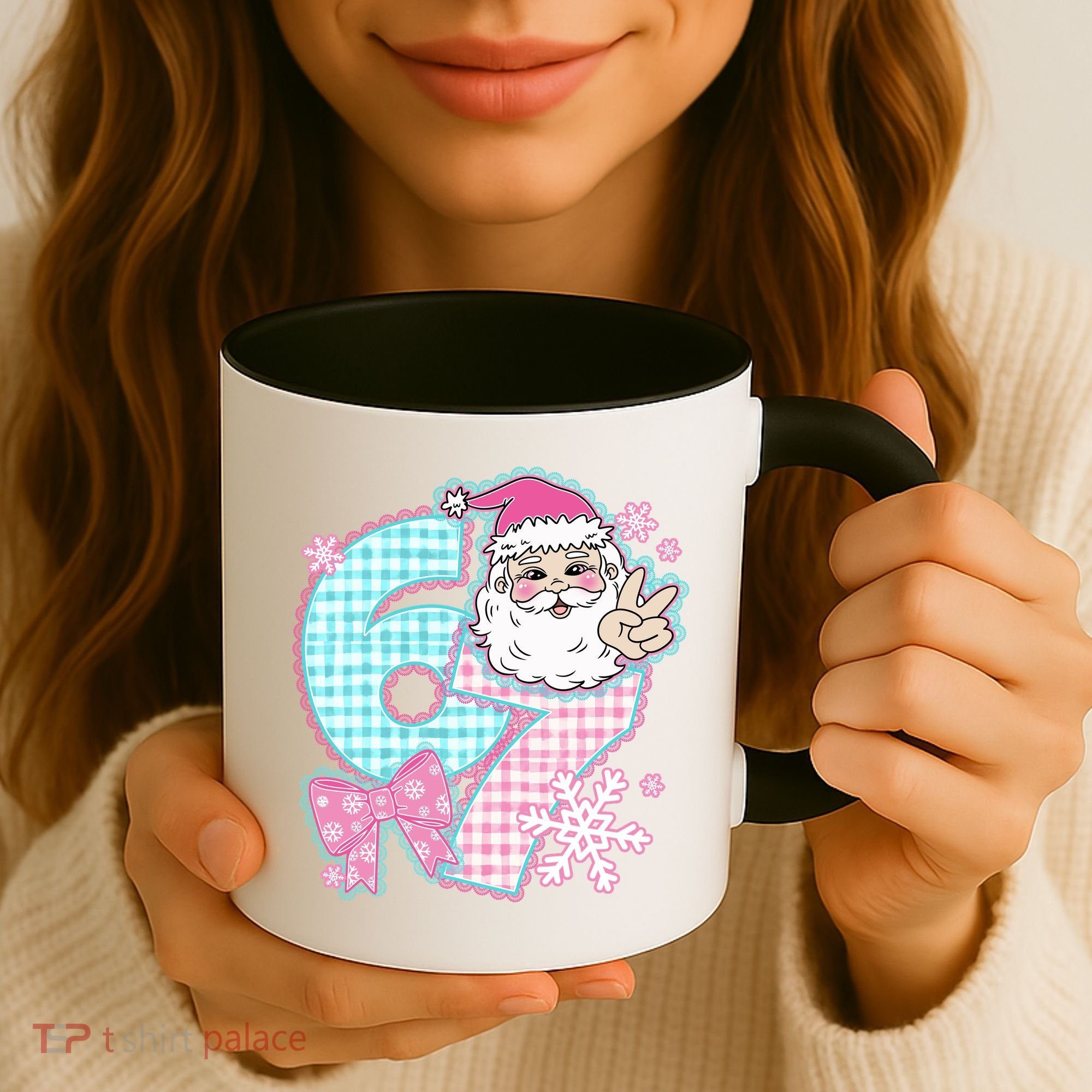 Preppy Lace 67 Santa Peace Six Seven Coffee Mug