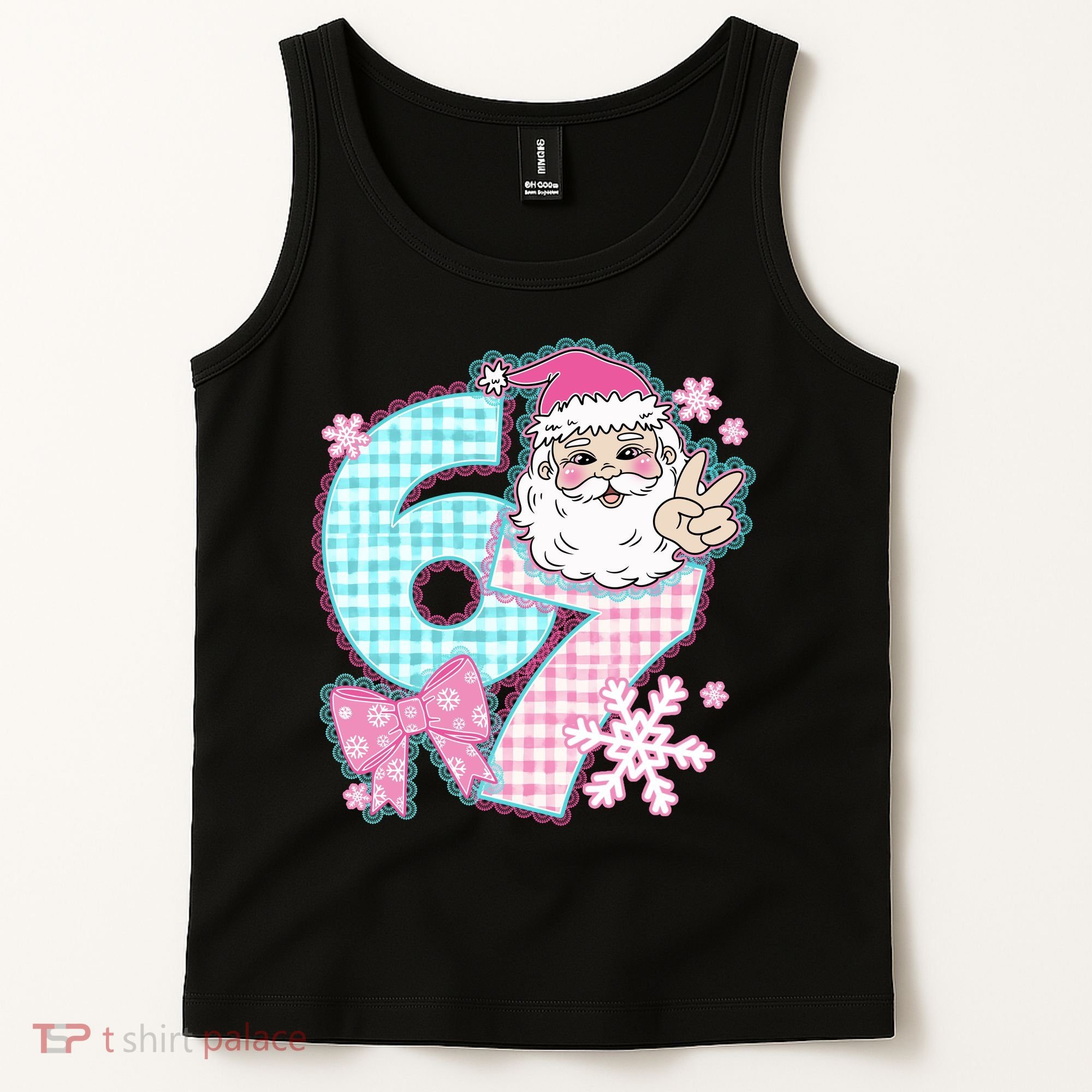 Preppy Lace 67 Santa Peace Six Seven Tank Top
