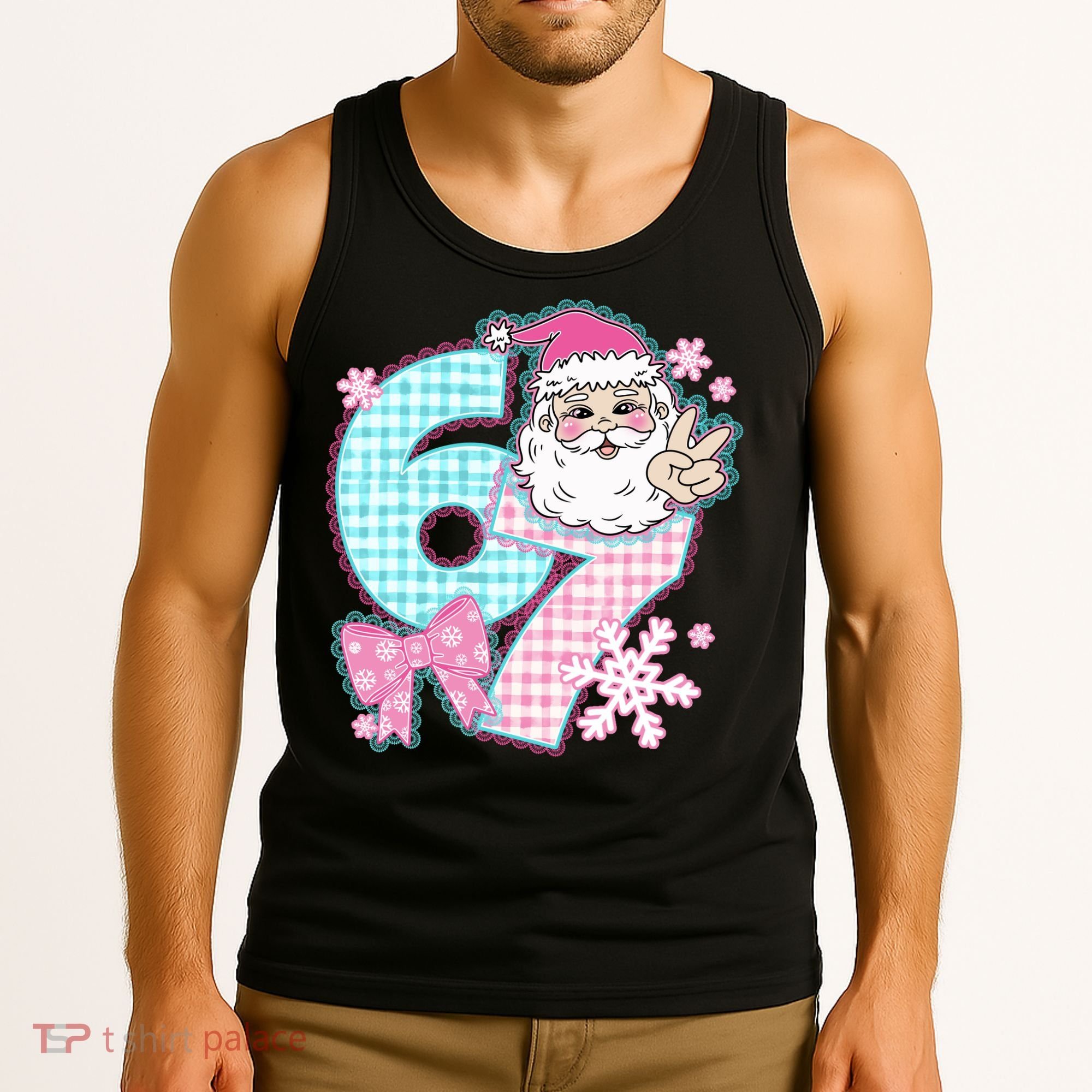 Preppy Lace 67 Santa Peace Six Seven Tank Top