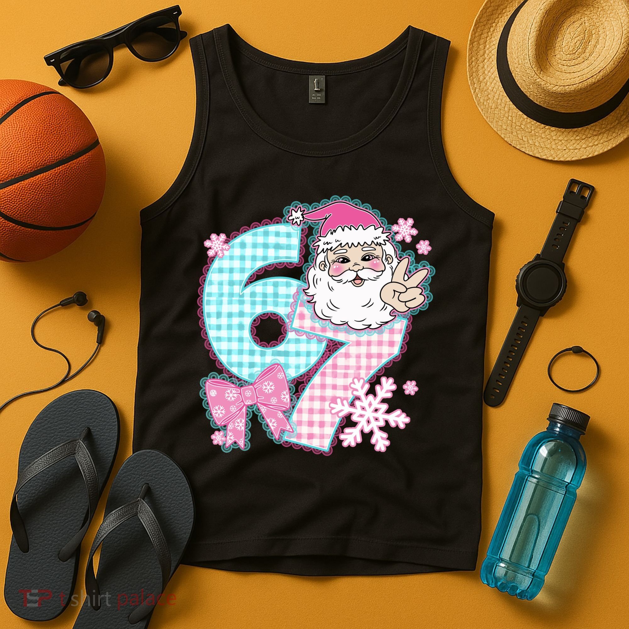Preppy Lace 67 Santa Peace Six Seven Tank Top