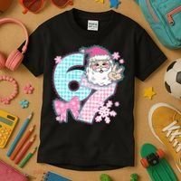 Preppy Lace 67 Santa Peace Six Seven Kids T-Shirt thumb 3