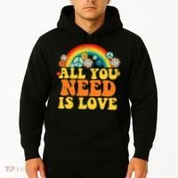 PEACE LOVE 60s 70s Tie Dye Groovy Hippie Costume Hoodie thumb 2