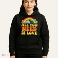 PEACE LOVE 60s 70s Tie Dye Groovy Hippie Costume Hoodie thumb 5