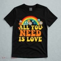 PEACE LOVE 60s 70s Tie Dye Groovy Hippie Costume T-Shirt thumb 5