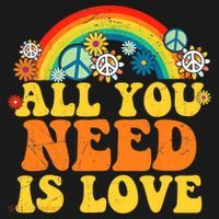 PEACE LOVE 60s 70s Tie Dye Groovy Hippie Costume Mousepad thumb 1