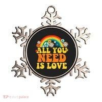 PEACE LOVE 60s 70s Tie Dye Groovy Hippie Costume Ornament thumb 0