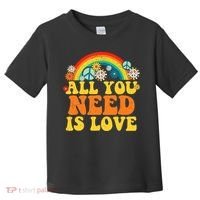PEACE LOVE 60s 70s Tie Dye Groovy Hippie Costume Toddler T-Shirt thumb 0
