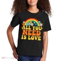 PEACE LOVE 60s 70s Tie Dye Groovy Hippie Costume Kids T-Shirt thumb 2