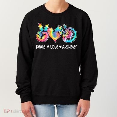 Peace Love Archery Heart Tie Dye Women's Sweatshirt
