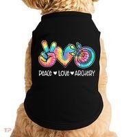 Peace Love Archery Heart Tie Dye Doggie Tank thumb 0