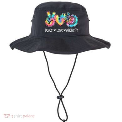 Peace Love Archery Heart Tie Dye Bucket Hat