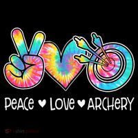 Peace Love Archery Heart Tie Dye Bucket Hat thumb 4