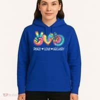 Peace Love Archery Heart Tie Dye Hoodie thumb 5