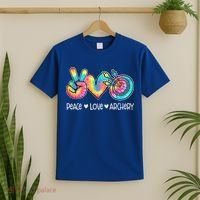 Peace Love Archery Heart Tie Dye T-Shirt thumb 2