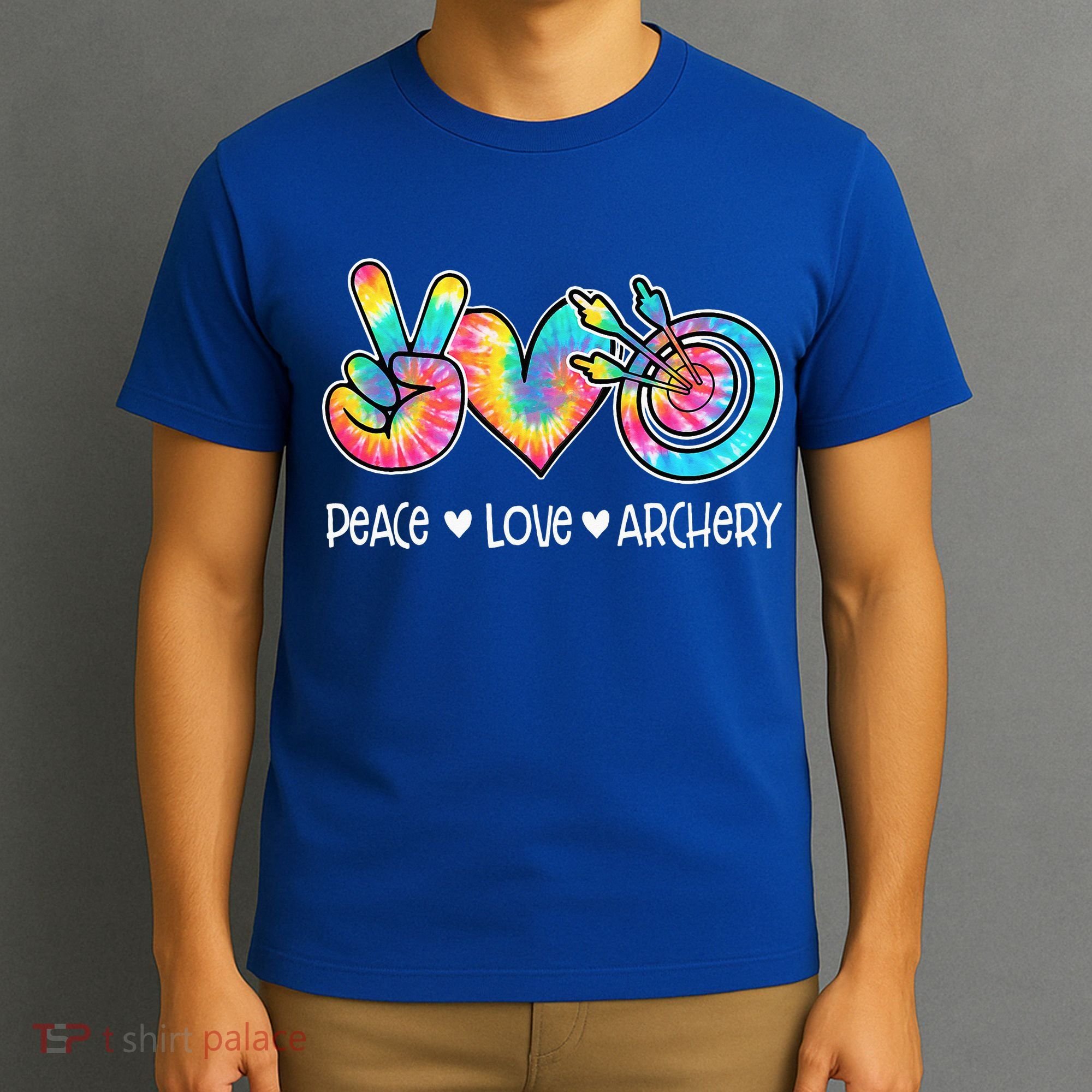 Peace Love Archery Heart Tie Dye T-Shirt