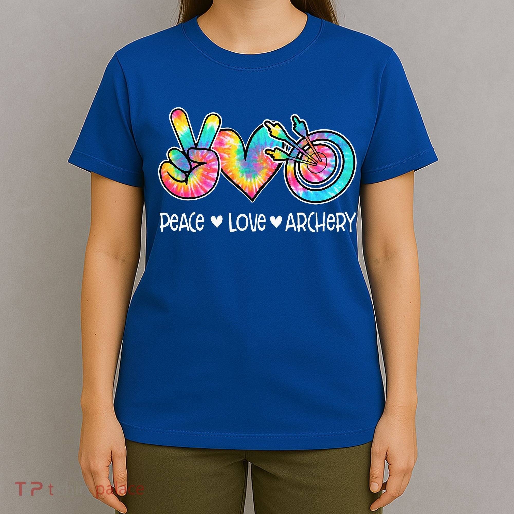 Peace Love Archery Heart Tie Dye T-Shirt