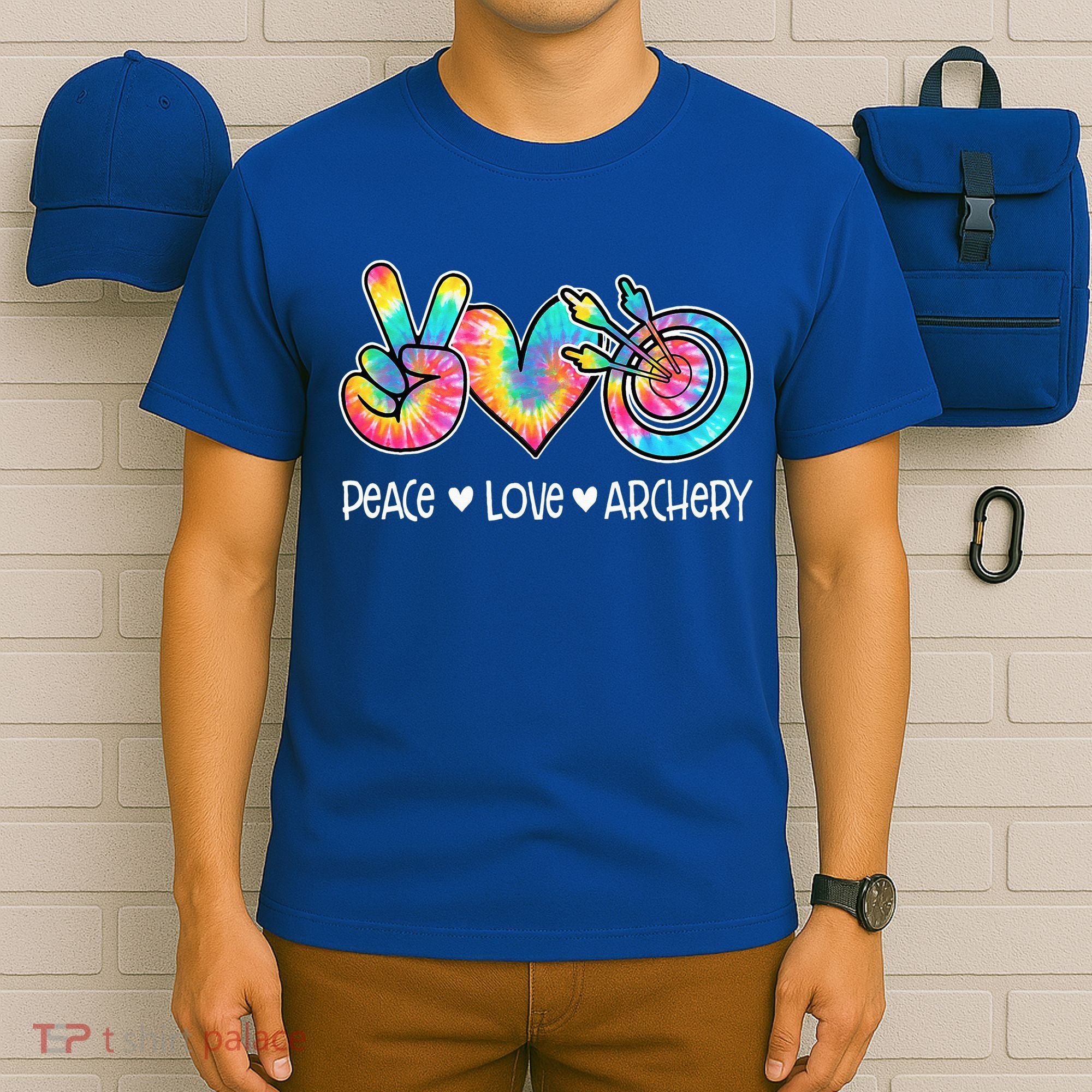 Peace Love Archery Heart Tie Dye T-Shirt
