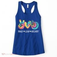 Peace Love Archery Heart Tie Dye Women's Tank Top thumb 0