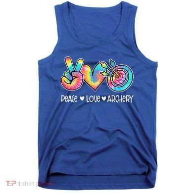 Peace Love Archery Heart Tie Dye Tank Top