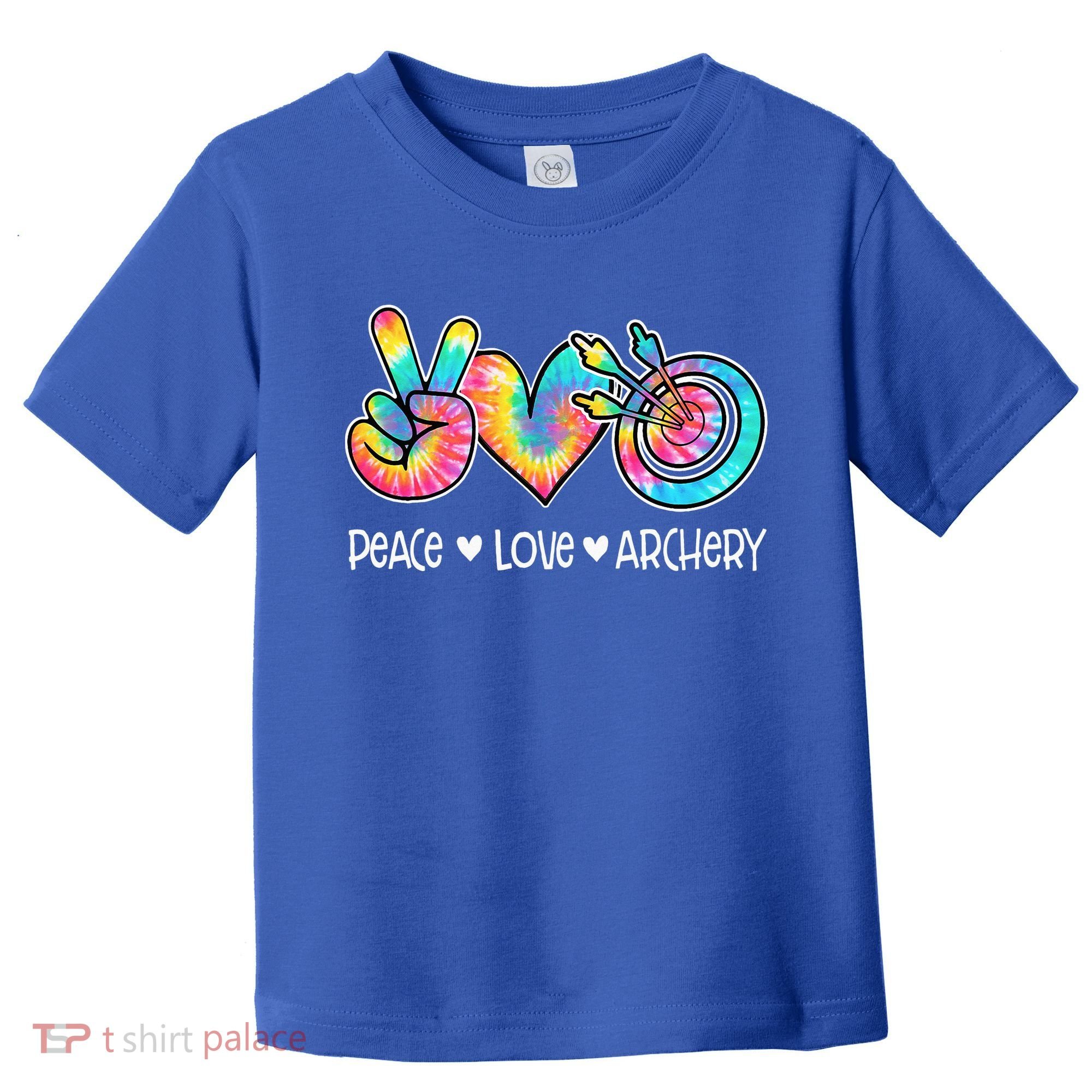 Peace Love Archery Heart Tie Dye Toddler T-Shirt