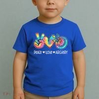 Peace Love Archery Heart Tie Dye Toddler T-Shirt thumb 2