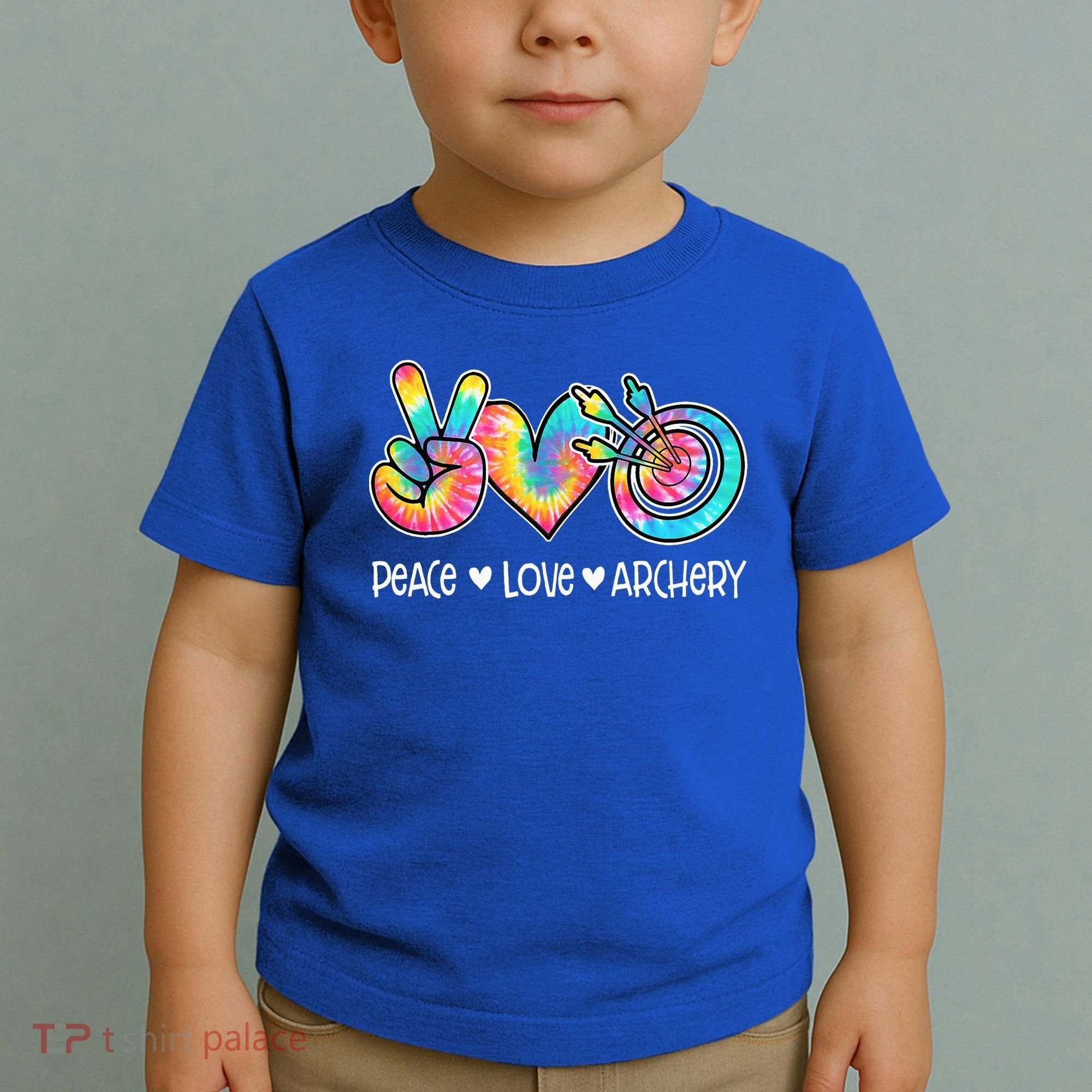 Peace Love Archery Heart Tie Dye Toddler T-Shirt