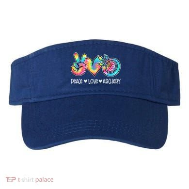 Peace Love Archery Heart Tie Dye Visor
